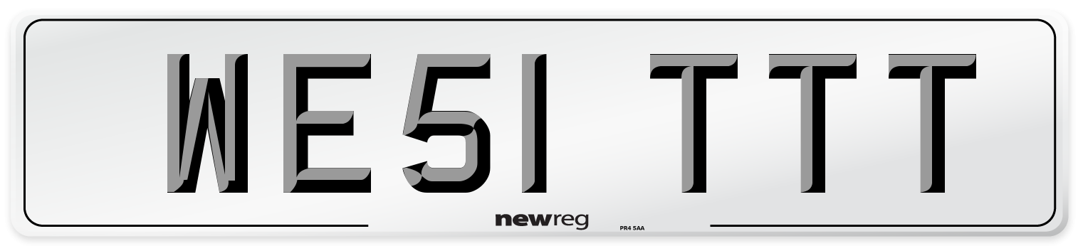 WE51 TTT Number Plate from New Reg